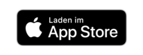Schriftzug "Laden im App Store" auf schwarzem Hintergrund